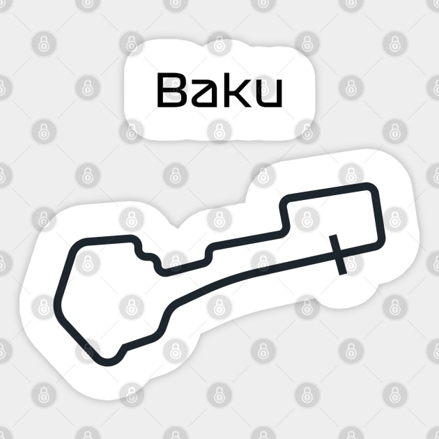 F1 baku track design Sticker by sofciu